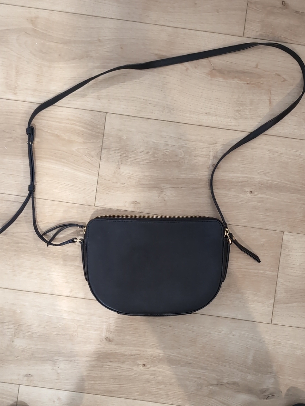 Banana Republic Black Crossbody Bag with Gold Hardware